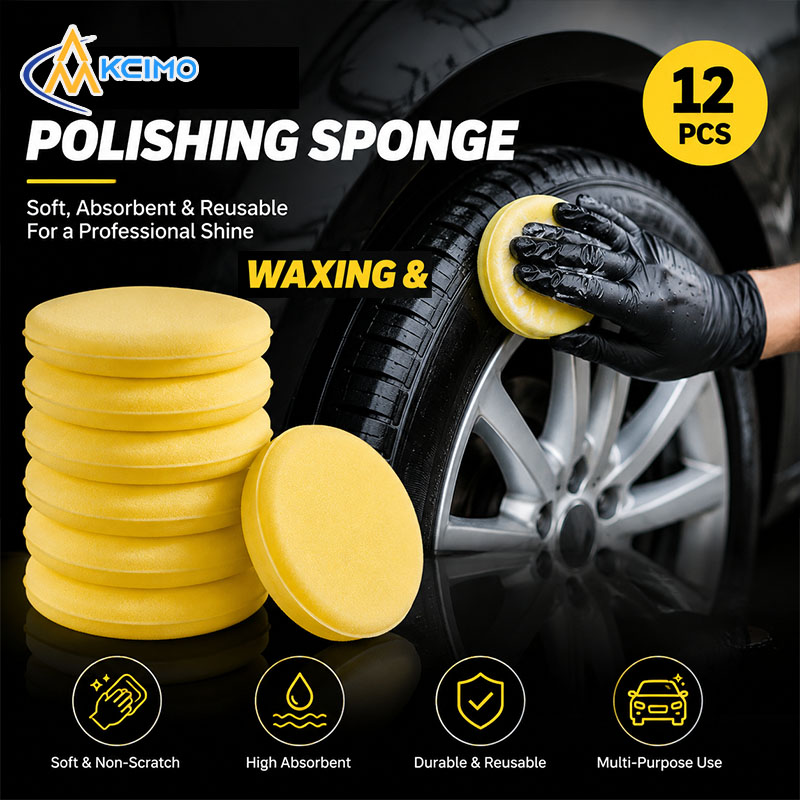 Wax Applicator Pad - 12 peças de esponja redonda para