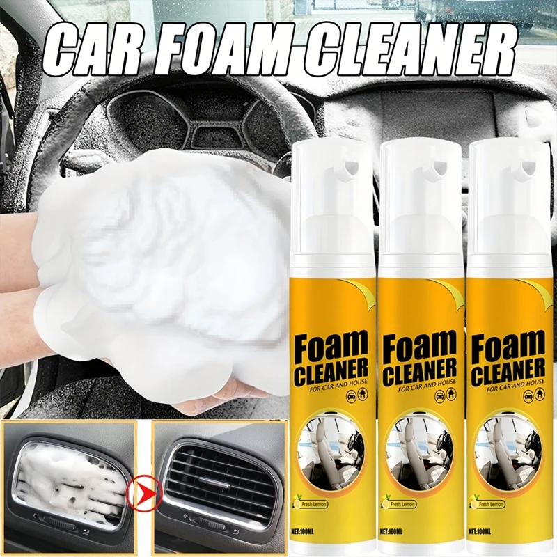 Leather Cleaner Interior - Suprimentos de limpeza de espuma multifuncional,