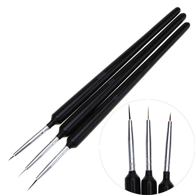 Detailing Brush Set - Conjunto de 3 Pincéis Ultrafinos para