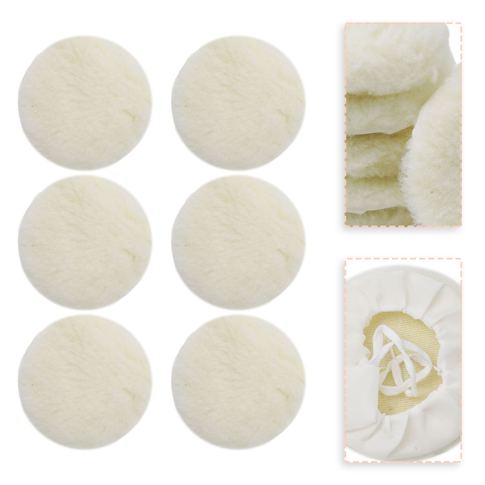 Polish Pad Set Buffer - Conjunto de almofadas de polimento 125mm,
