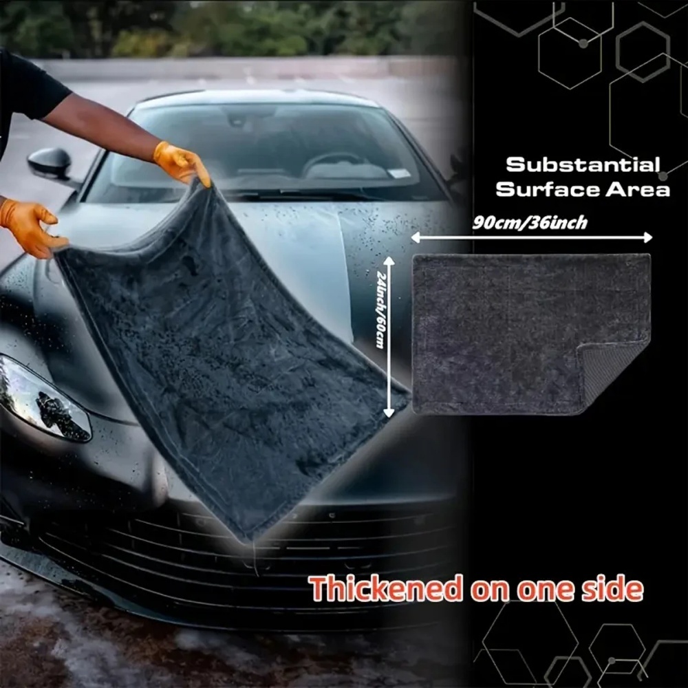 Microfiber Towel Detailing - Toalha de Microfibra Grande Cinza Escuro