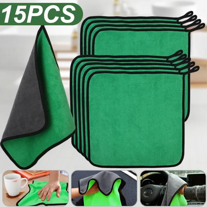 Microfiber Towel Detailing - 5/15 pçs toalha de limpeza de