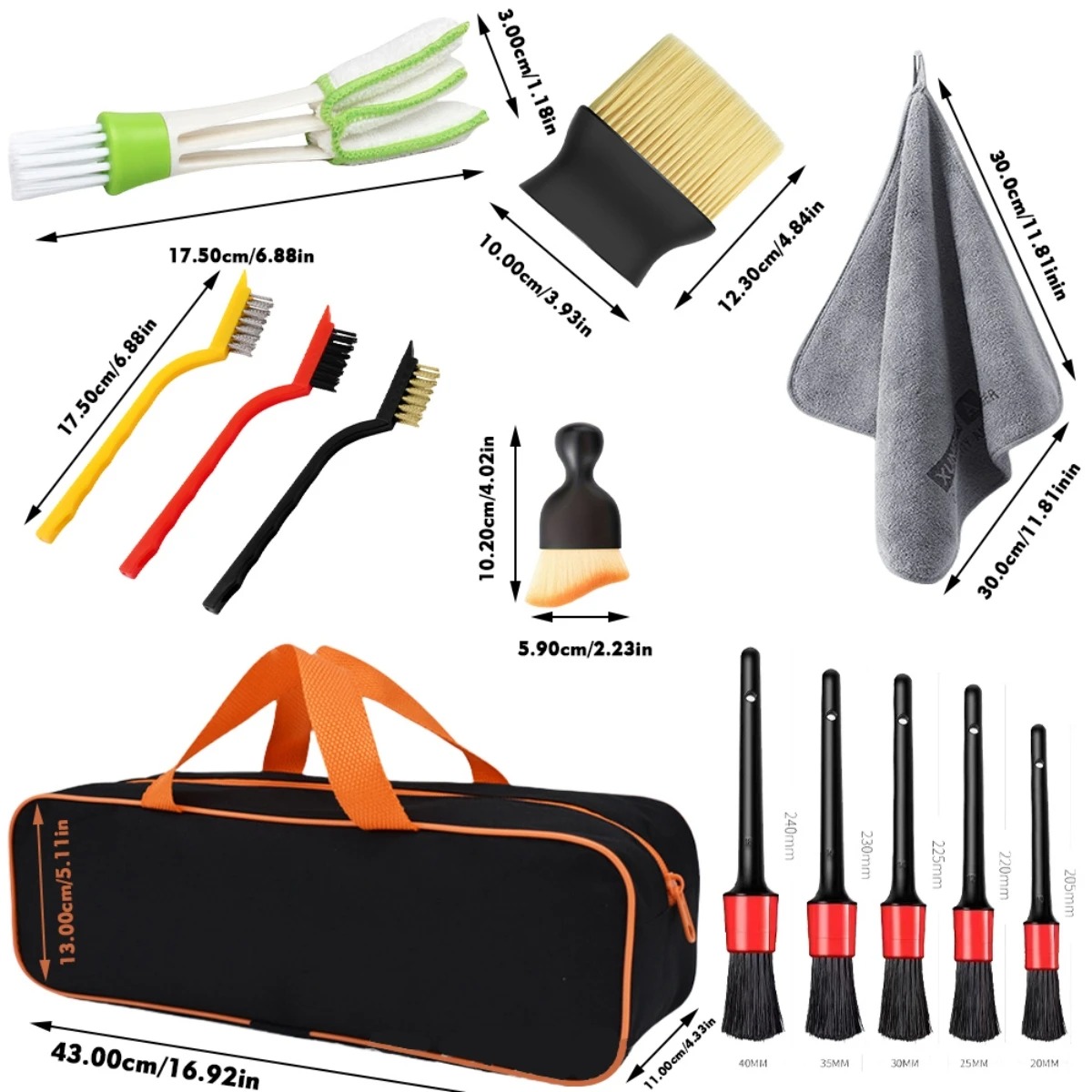 Kit de Escovas de Limpeza Auto - Dirt Brush Interior avaliação e preço