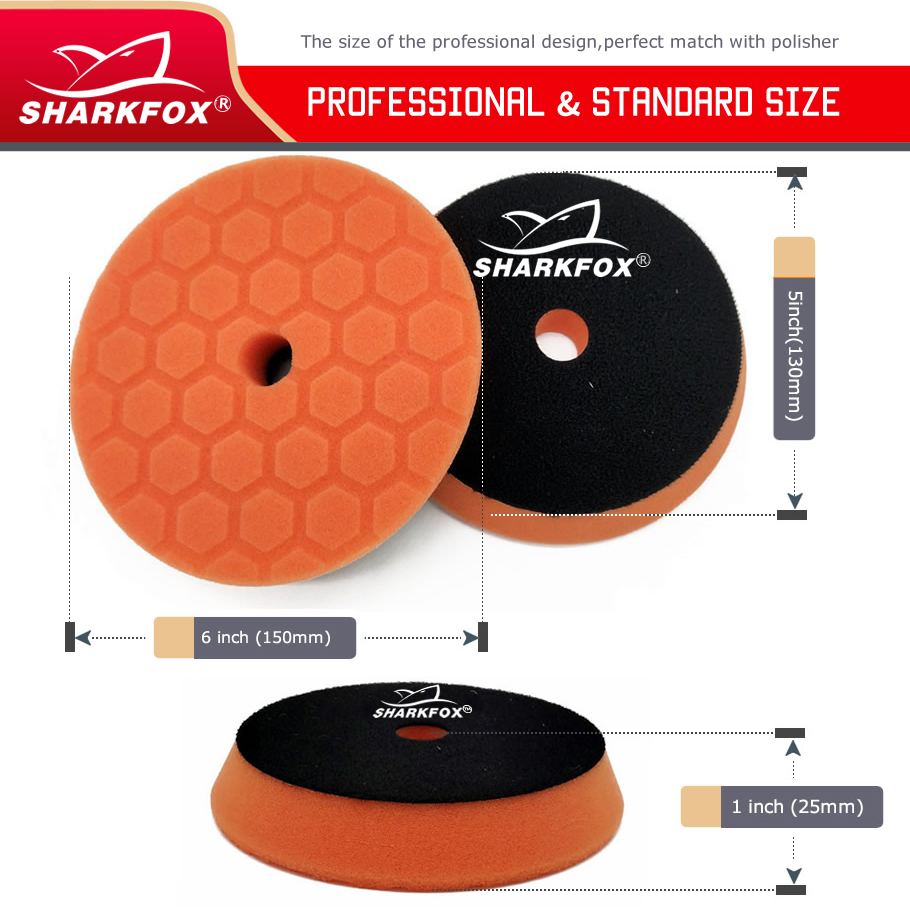Sharkfox-Car Sponge Wool Polis - Polish Pad Set Buffer avaliação e preço