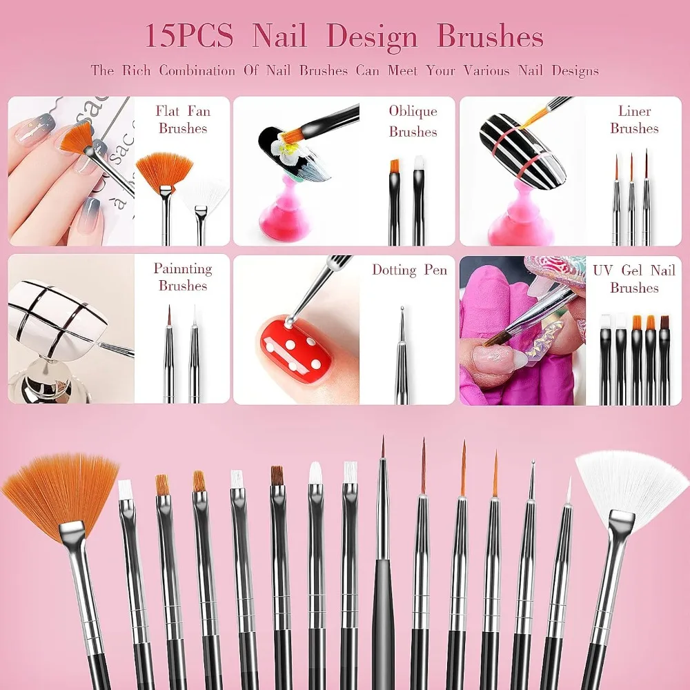 32 pincéis para arte em unhas, - Detailing Brush Set avaliação e preço