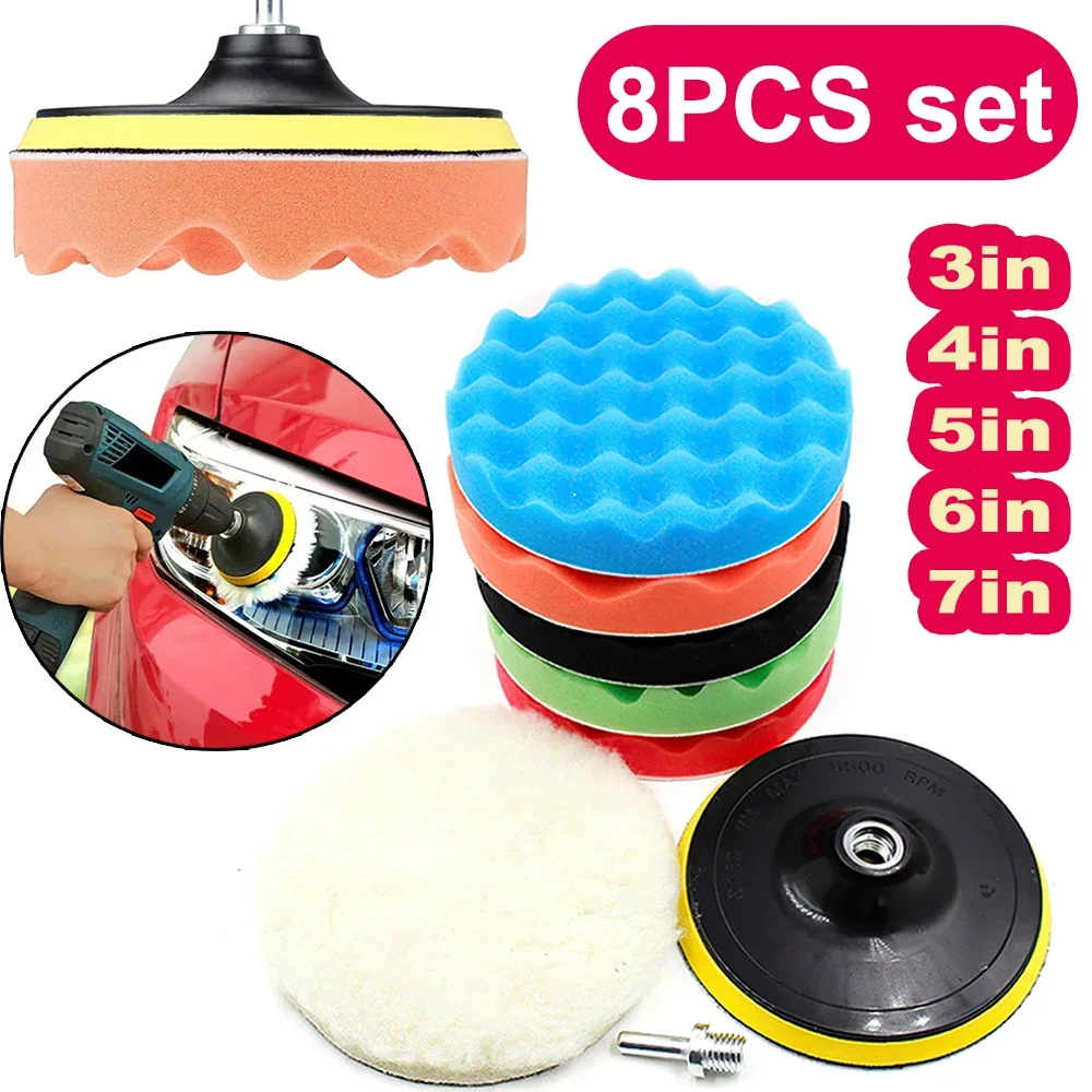 Novo 8 pçs kit de almofadas de - Polish Pad Set Buffer avaliação e preço