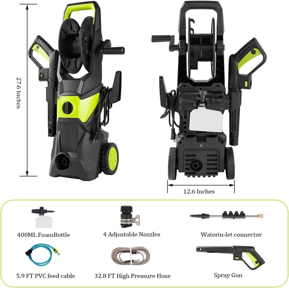 Lavadora de pressão elétrica 4 - Pressure Washer Foam Gun avaliação e preço